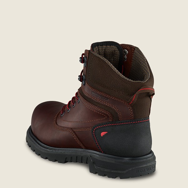 Work Støvler Dame - Red Wing Brnr Xp - 6-Inch Waterproof Safety Toe - Brune/Sort - RXJWIQ-037